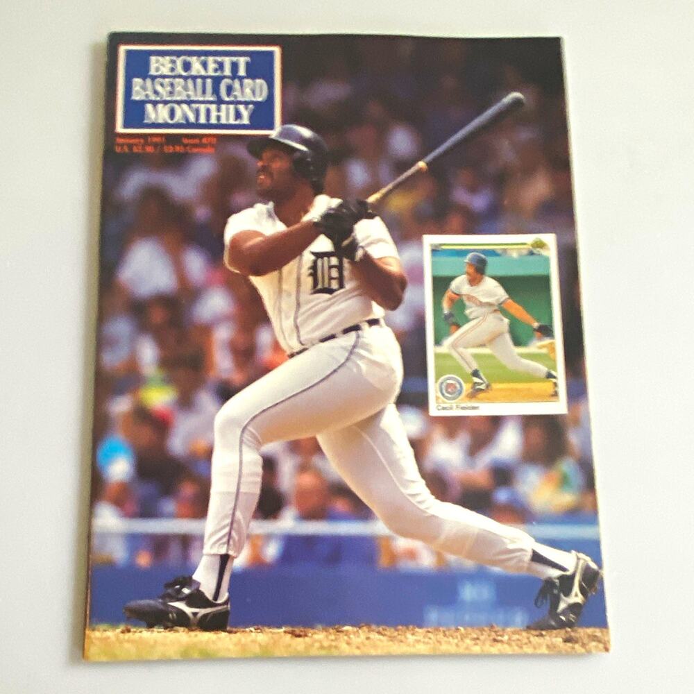 Beckett Baseball Card Monthly Price Guide Magazine January 1991
